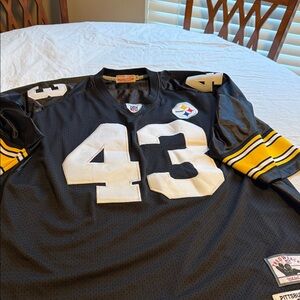 Mitchell & Ness Black Throwback Troy Polamalu stitched Jersey